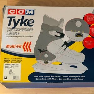 CCM Tyke Expandable Ice Skates Size M-12 - 1 Youth